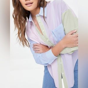 Colorblock Striped Shirt🌈